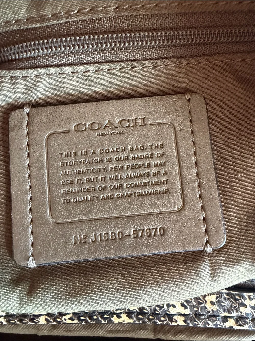 Coach Edie 31 Pebble Leather Shoulder Bag Style 57670 Beige